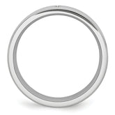 Chisel Cobalt Satin and Polished Ridged Edge 8mm Band